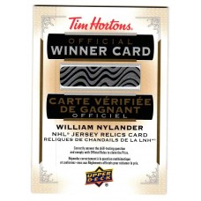 2021-22 Tim Hortons William Nylander Jersey Relic Redemption Official Winner